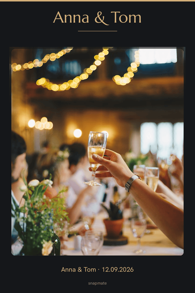 Ausdruck-Design Champagne Déco für Hochzeit